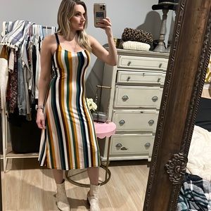 Eye candy maxi dress colorful long stripes very comfortable